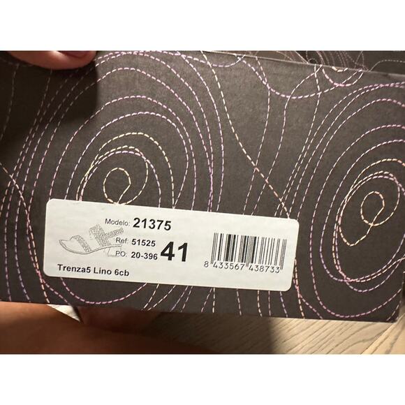 Homers Trenza Woven Braided Leather Heeled Sandals Size 11 Neutral - Picture 2 of 2